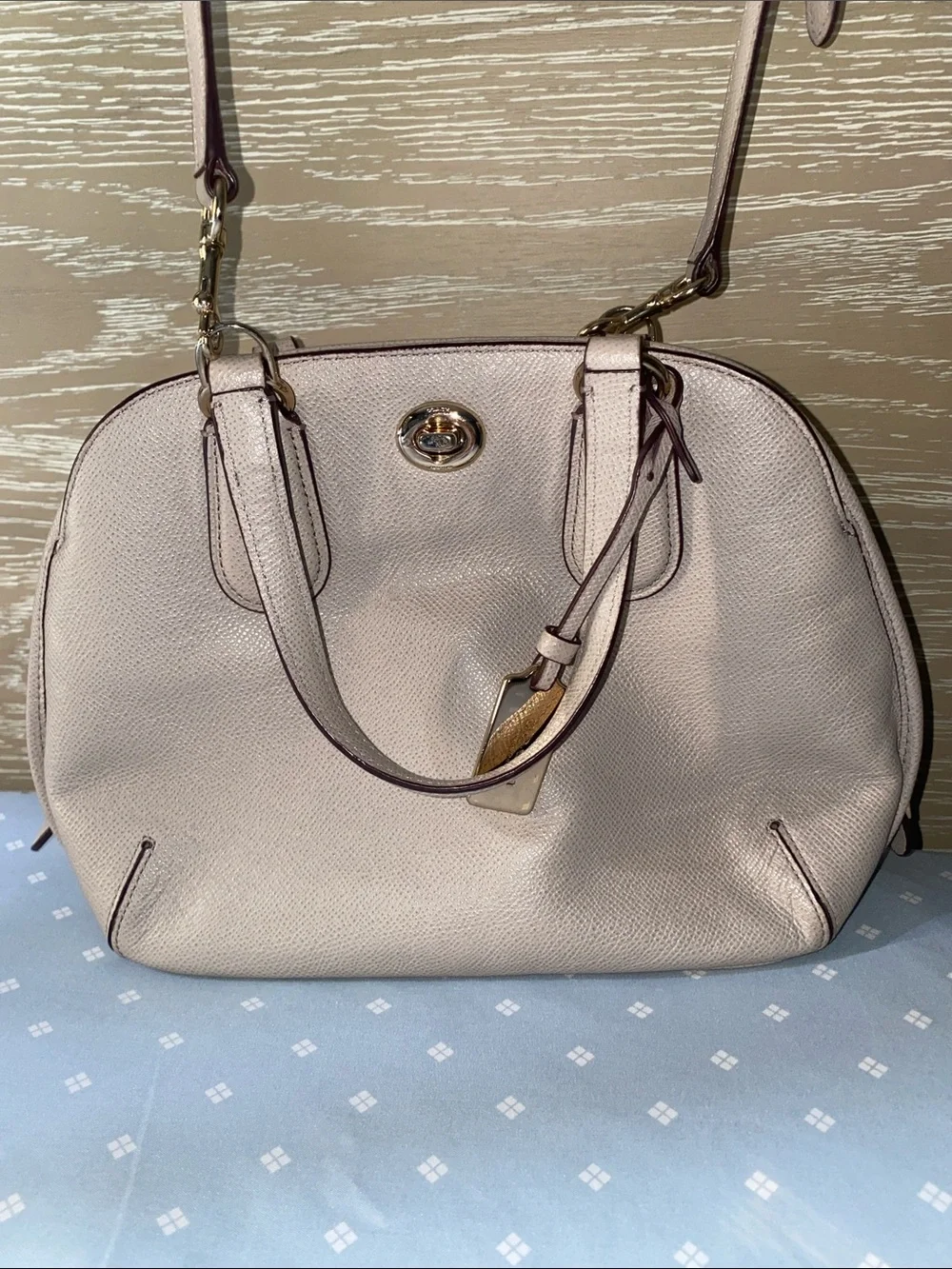 Coach Pebble Leather Satchel in Blush